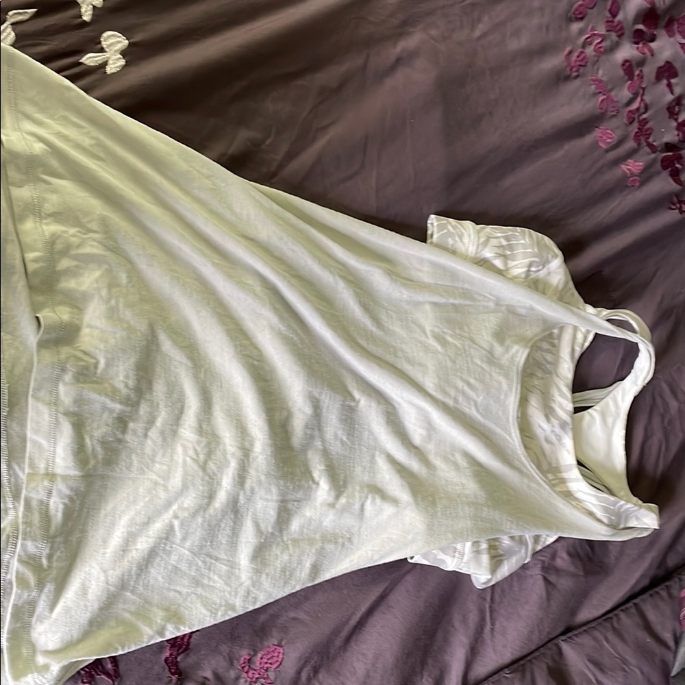 Lululemon Athletica Grey Tank Top with Attached Sports bra
